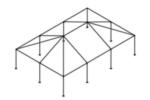 20'Wx30'Lx12'H white frame tent canopy